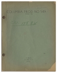 Moe Howard's 36pp. Script Dated June 1942 for The 1943 Three Stooges Film ''Spook Louder'' -- Original Writing on Cover -- Chipping to Covers & Archival Repair, Else Very Good Condition